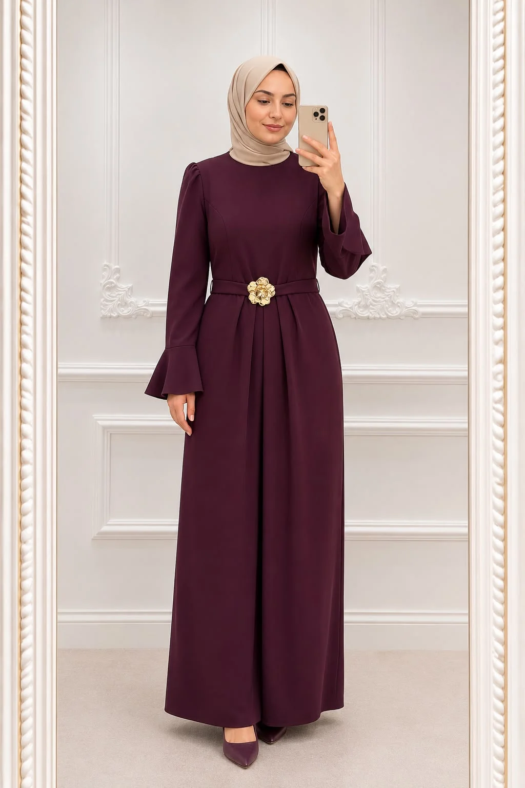 Beyza Elbise Mürdüm