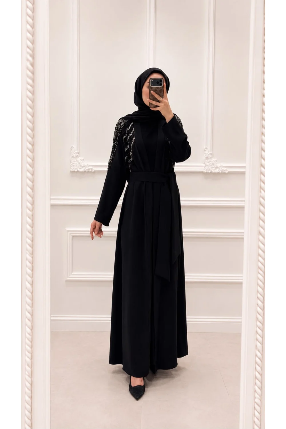 2596 Abaya siyah